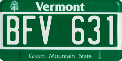 VT license plate BFV631