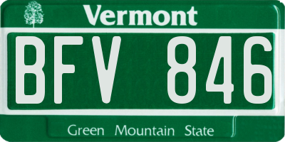 VT license plate BFV846