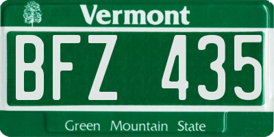 VT license plate BFZ435