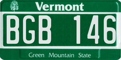 VT license plate BGB146