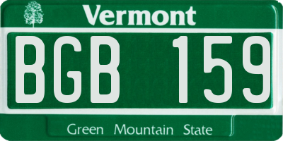 VT license plate BGB159