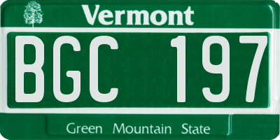 VT license plate BGC197