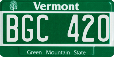 VT license plate BGC420