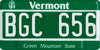 VT license plate BGC656