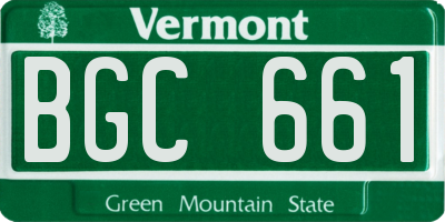 VT license plate BGC661