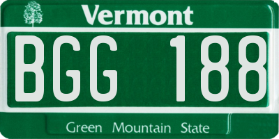VT license plate BGG188