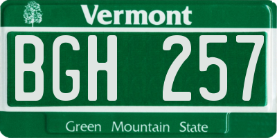 VT license plate BGH257