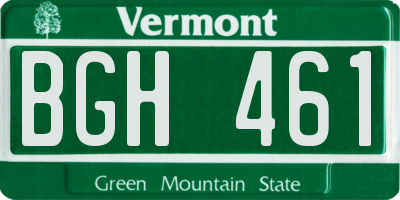 VT license plate BGH461
