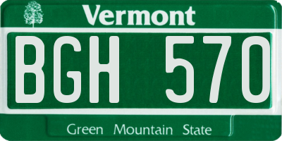 VT license plate BGH570