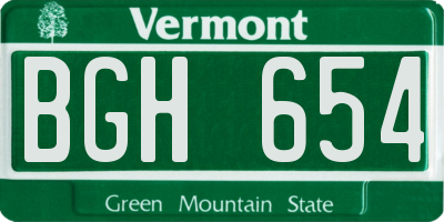 VT license plate BGH654