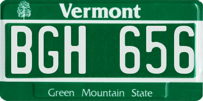 VT license plate BGH656