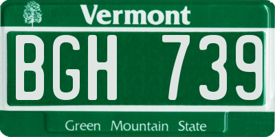 VT license plate BGH739