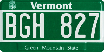VT license plate BGH827