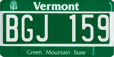 VT license plate BGJ159