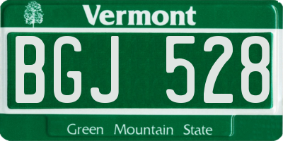VT license plate BGJ528
