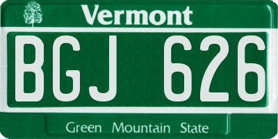 VT license plate BGJ626