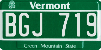 VT license plate BGJ719