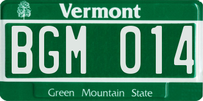 VT license plate BGM014