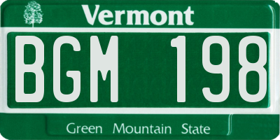 VT license plate BGM198