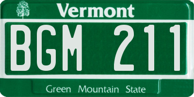 VT license plate BGM211