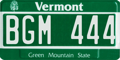 VT license plate BGM444