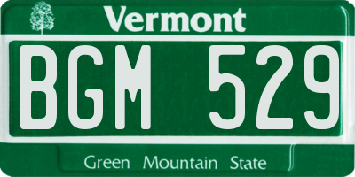 VT license plate BGM529
