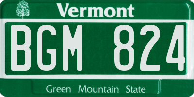 VT license plate BGM824