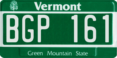 VT license plate BGP161