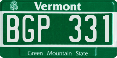 VT license plate BGP331