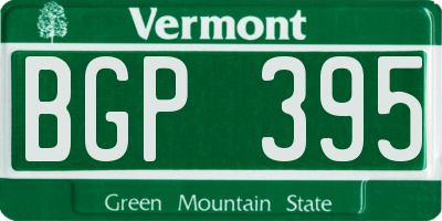 VT license plate BGP395
