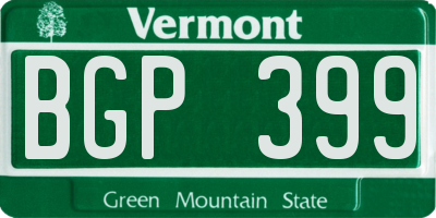 VT license plate BGP399