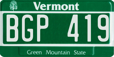 VT license plate BGP419