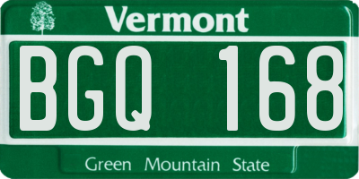 VT license plate BGQ168