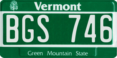 VT license plate BGS746