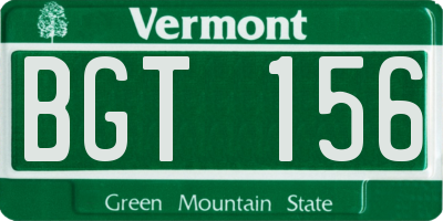 VT license plate BGT156