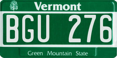 VT license plate BGU276