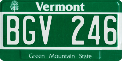 VT license plate BGV246