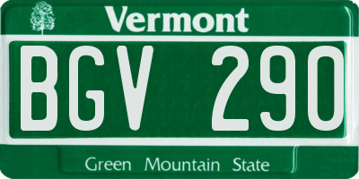VT license plate BGV290