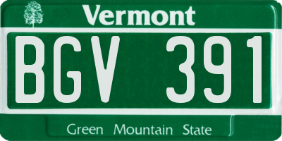 VT license plate BGV391