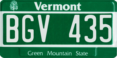 VT license plate BGV435