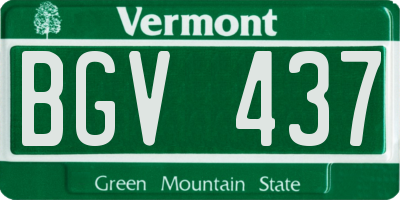 VT license plate BGV437
