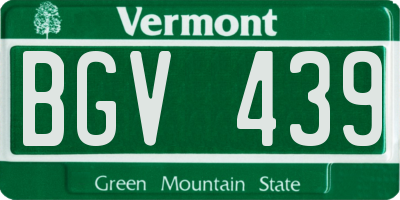 VT license plate BGV439