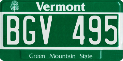 VT license plate BGV495