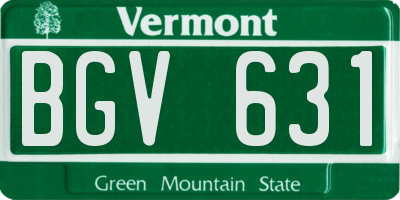 VT license plate BGV631
