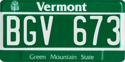 VT license plate BGV673