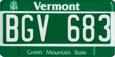 VT license plate BGV683