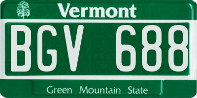 VT license plate BGV688