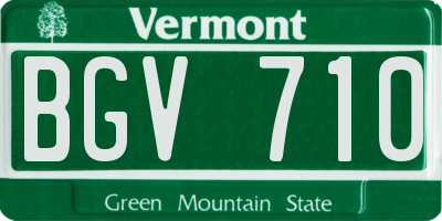 VT license plate BGV710