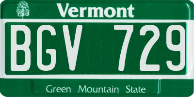 VT license plate BGV729