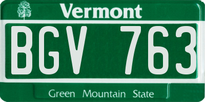 VT license plate BGV763